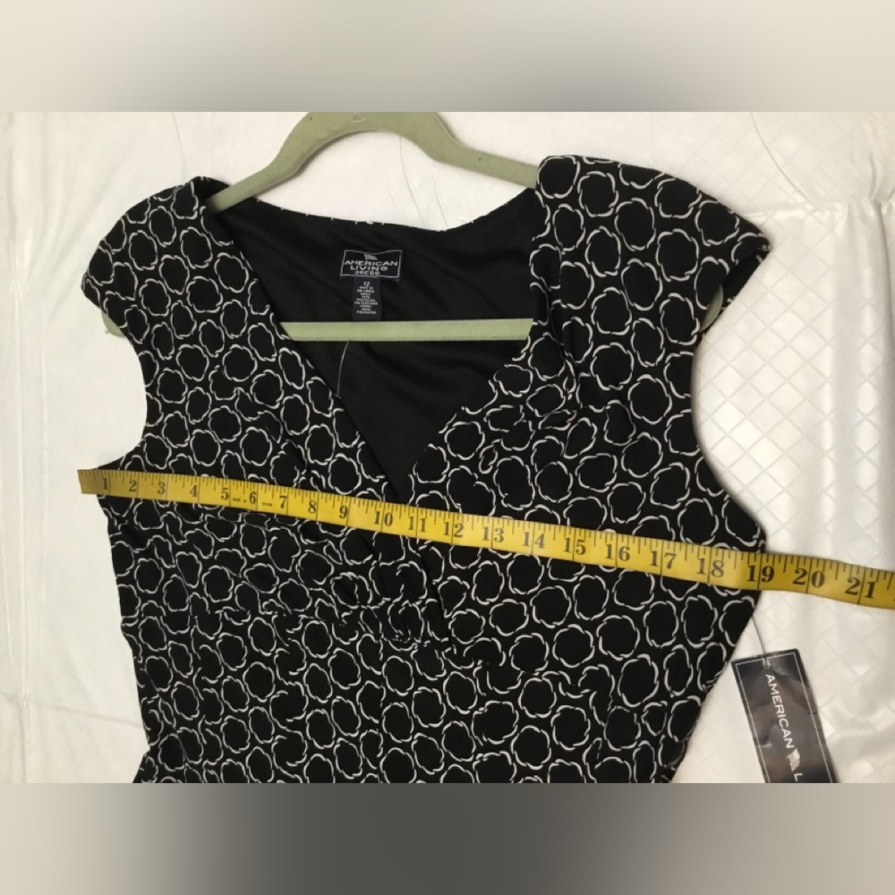 American Living Black and White Patterned Midi Dress - Picture 15 of 15